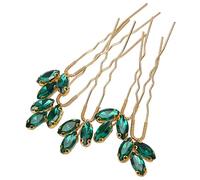 Épingle à Cheveux Vintage en Vert, Bijoux de Cheveux Légers pour Demoiselle D'honneur Mariée, Morceau de Cheveux Exquis