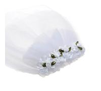 Épingle à cheveux voile de mariage pour animal de compagnie, accessoires à cheveux pour fille, chiot, petits chiens tandis que tulle avec fleurs artificielles pour chien de petite taille, grande