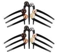 Épingle à Chignon à Trois Dents 6 Pièces Vintage Française | Design en U Ergonomique, Surface Lisse et Courbe Confortable, pour Chignons Fins, Demi-attaches, Usage Quotidien