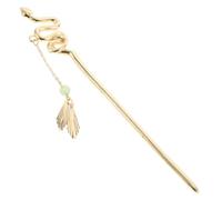 Épingle à Chignon Femme Serpent en Métal Or, Style Punk | Accessoire Cheveux Élégant pour Chignon, Facile à Insérer, Portable, pour Longues Mèches, Scène et Fête