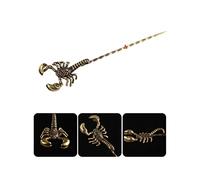 Épingle à cigares en laiton avec drague en spirale - Longue aiguille - Porte-cigare - Outil pour scorpion, taureau, gecko, sac à main - Accessoires pour cigares (Scorpion)