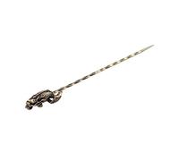 Épingle à cigares en laiton avec drague en spirale - Longue aiguille - Porte-cigare - Outil pour scorpion, taureau, gecko, sac à main - Accessoires pour cigares (poisson)