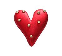 Épingle à col élégante en forme de cœur pour chemisiers et haut - Accessoire de chemise élégant pour femmes et filles - Broche tendance en forme de cœur rouge