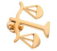 Épingle à Costume Dorée de Justice, Broche Avocat en Laiton | Finition Émaillée, Éclat Poli et Bords Lisses, Fixation Discrète pour Blazer, Réunions et Entretiens