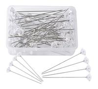 Épingle à Coudre de Positionnement Diamant en Plastique, Lot de 100