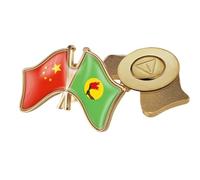Épingle À Cravate Avec Drapeau De La Chine Et Du Zaïre - Broche Créative Avec Drapeau De Style Ethnique, Badge Patriotique Magnétique Pour Hommes Et Femmes