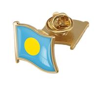 Épingle À Cravate Avec Drapeau Des Palaos - Style Ethnique Créatif, Avec Inscription « Mot », Épingle À Cravate Rectangulaire Patriotique Pour Homme Et Femme