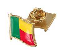 Épingle À Cravate Avec Drapeau Du Bénin - Style Ethnique Créatif, Avec Inscription « Drapeau Du Bénin », Épingle À Cravate Rectangulaire Patriotique Pour Homme Et Femme