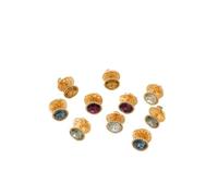 Épingle à écharpe ronde simple et colorée - Broche hijab en alliage de zinc pour femme, bouton de sécurité pour vêtements modestes, taille unique, Métal, Agate