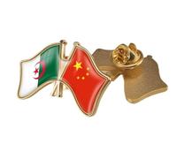Épingle À Épingle Avec Le Drapeau Patriotique De Chine De L'Algérie Broche Fantaisie En Cristal Avec Le Drapeau Patriotique De Badge De Cravate Géométrique Créatif Avec Le Drapeau Papillon B