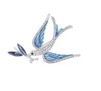 Épingle à épinglette délicate en forme d'hirondelle avec motif de branche complexe en goutte d'huile multicolore élégante pour les amateurs de bijoux Broche oiseau polyvalente Cadeau