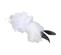 Épingle à épinglette en forme de fleur à fixation rapide - Étanche - Pour les fêtes, les mariages, les événements formels - Élégante broche en forme de fleur en plumes, taille unique, Comme décrit