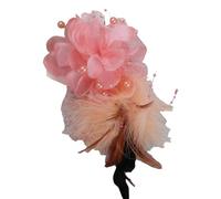 Épingle à épinglette en forme de fleur en forme de plumage - Étanche - Synthétique - Fixation rapide - Bijou élégant pour mariage, événement d'affaires - Fixation rapide, One Size, Comme décrit