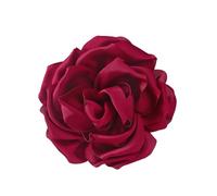Épingle à épinglette en tissu élégante faite à la main en forme de rose - Accessoire de mode pour fêtes et dîners, Métal