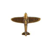 Épingle à épinglette vintage en émail - 2,5 cm x 3 cm - Bronze Spitfire Style Aviation - Épinglette de l'aviation pour vêtements, chapeaux, sacs à dos, collectionneurs et amateurs d'histoire
