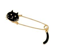 Épingle à kilt en alliage doré pour femme - Grande épingle à nourrice - Noir, 7cm, Plastique, comme description