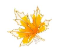 Épingle à lampe en forme de feuille d'érable - Badge cloisonne élégant en émail - Sac à dos Pina décoratif - Bijou de corsage de vêtements - Broche délicate feuille d'érable pour blazer manteau