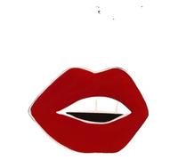 Épingle à lèvres rouges, bouche noire, langue, insigne de sang, Klein, Métal non précieux