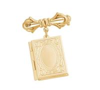 Épingle à médaillon en alliage de style rétro avec des motifs fonctionnels à charnière pour un usage quotidien, taille unique, Comme décrit