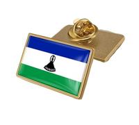 Épingle À Revers Avec Drapeau Du Lesotho - Broche Créative Avec Inscription « Drapeau Ethnique », Badge Rectangulaire Patriotique Pour Homme Et Femme
