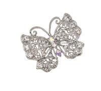 Épingle à revers en forme de créature ornée de cristaux - Construction polyvalente - Style polyvalent pour les occasions décontractées - Broche animal en cristal pour femme, One Size, Comme décrit