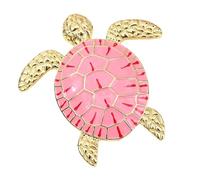 Épingle à revers en forme de tortue - Texture sculptée sophistiquée - Pour offrir un cadeau spécial à une réunion sociale - Broche en alliage facile à utiliser, One Size, Comme décrit