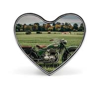 Épingle à revers en métal léger et durable représentant une lionne et son jeune lion, badge rond tendance en forme de cœur pour chemises, vestes et chapeaux