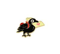 Épingle à revers tendance et sophistiquée en forme de corbeau avec des motifs d'huile qui coule - Accessoire contrasté pour les fêtes, les costumes, le quotidien, taille unique, Comme décrit