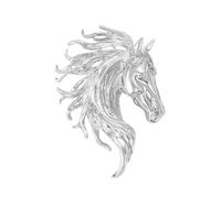 Épingle à tête de cheval tendance en alliage - Portable - Pour tenues décontractées - Accessoire de cheval tendance, taille unique, Comme décrit