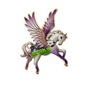 Épingle cheval volant en alliage de zinc avec fermeture sécurisée, accessoire pour chemises, écharpes et activités de plein air, broche élégante en forme de cheval avec diamants pour fans de sport
