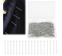 Épingle Couture, 1000 Pièces Epingles à Couture Extra Fine, 26mm Épingle à Tete Plate Fine et Longue, Epingles sans Tete Petite Taille pour Couturière Bijoux Artisanat Projets