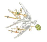 Épingle d ' hirondelle délicate de ton argent avec des motifs de plumes détaillés s ' adapte bien vêtements et accessoires Épingle de robe élégante Broche en forme d ' oiseau