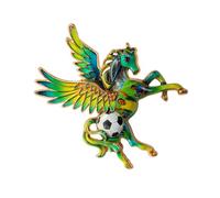Épingle de cheval volant en alliage de zinc avec accessoire de revers de fixation sécurisé pour chemises, foulards et activités de plein air, broche en pierre en alliage métallique, accessoire de de