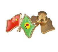 Épingle De Cravate Avec Drapeau De La Chine Et Du Zaïre - Style Ethnique Créatif, Épingle À Cravate Avec Drapeau Imprimé, Badge Patriotique Pour Hommes Et Femmes. Bouton A