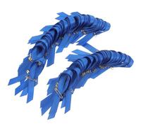 Épingle de Gratitude Ruban D'activité Publique Bleu 100pcs Rentrée Scolaire | Tissu et Fer, Forme Ruban Lisse, pour Vestes et Vêtements, Usage Collectif Réutilisable