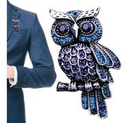 Épingle de Hibou de Cristal | Broche de Mode Chouette en Cristal avec Strass - Mignon Animal nouveauté Mode Bijoux Cadeau Hommes Femmes Filles épinglettes Generic