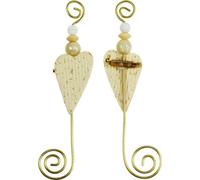 Epingle de mariage élégante coeur crème 12cm 16 pcs - Décoration, broche, épingle