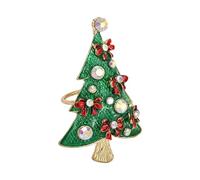Épingle de Noël en alliage avec strass pour vêtements, sac, décoration pour les tenues de fête, accessoires de port quotidien, accessoire de vacances, taille unique, Comme décrit