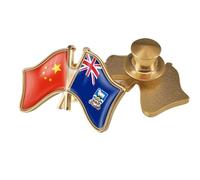 Épingle De Revers Avec Drapeau De La Chine Et Des Îles Malouines - Broche Créative Avec Drapeau De Style Ethnique, Badge Patriotique A