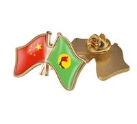Épingle De Revers Avec Drapeau De La Chine Et Du Zaïre - Broche Créative Avec Drapeau De Style Ethnique, Badge Patriotique Pour Homme Et Femme, Motif Papillon A