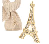 Épingle de revers Corsage de costume en strass en forme de tour | Épingles de revers élégantes et scintillantes pour pull femme, écharpe, manteau, veste, banquet,