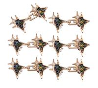 Épingle de serrage en forme d'étoile croisée pour pantalon invisible avec boucle de taille pour jeans, bouton cincher pour vêtements, accessoire nosewing élégant