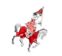 Épingle d'équitation pour manteau et écharpe, broche chevalier tendance, bijoux pour costumes et écharpes, broche d'équitation élégante en trois dimensions, accessoire tendance en alliage solide