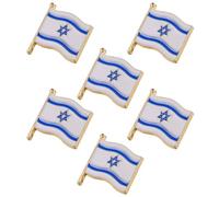 Épingle Drapeau Israël 6 Pièces en Alliage, Broche Élégante