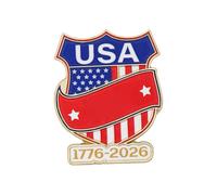 Épingle en alliage avec artisanat détaillé pour le jour de l'indépendance des Américains 250e anniversaire de mariage, accessoire commémoratif, One Size, Comme décrit
