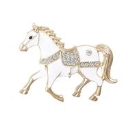 Épingle en alliage en forme de cheval poli, élégant pour la célébration du nouvel an chinois et accessoire d ' épingle de cheval d ' accent de vêtements