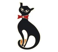 Épingle en émail chat : noir et blanc Mew Mew Badge pour vêtements, Klein, Métal non précieux