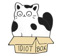 Épingle en émail chat : noir et blanc Mew Mew Badge pour vêtements, Klein, Métal non précieux