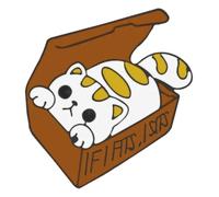 Épingle en émail chat : noir et blanc Mew Mew Badge pour vêtements, Klein, Métal non précieux