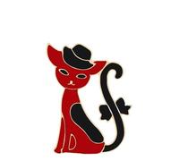 Épingle en émail chat : noir et blanc Mew Mew Badge pour vêtements, Klein, Métal non précieux